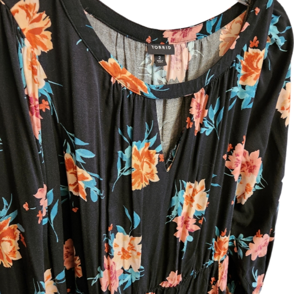 Torrid Mini Stretch Challis A-line Dress size 2 - Picture 4 of 6